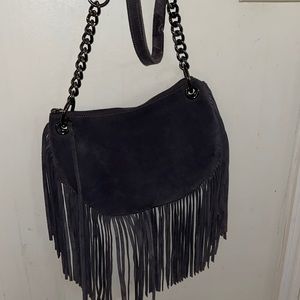 Hip crossbody Grey soft sleek bag. Never used